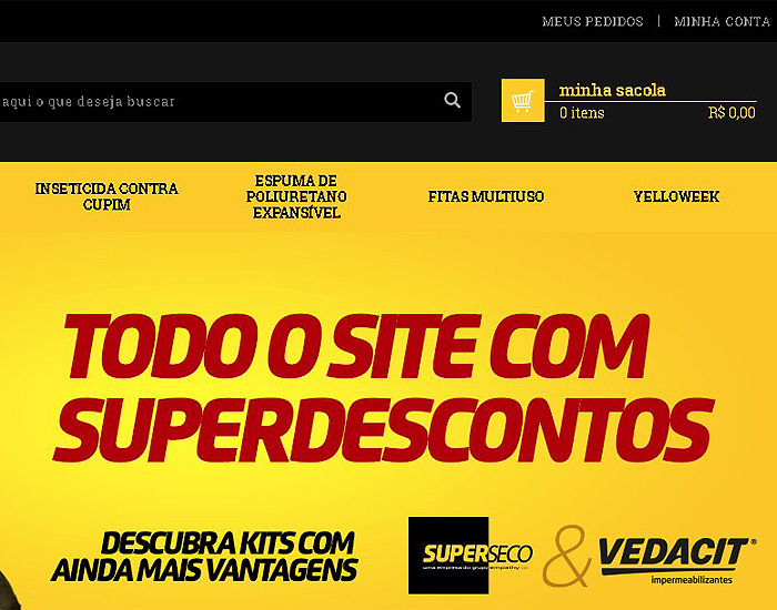 Vedacit faz parceria com o site Super Seco e realiza a Yelloweek