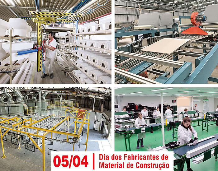  Setor comemora, hoje, o Dia dos fabricantes de material de construção