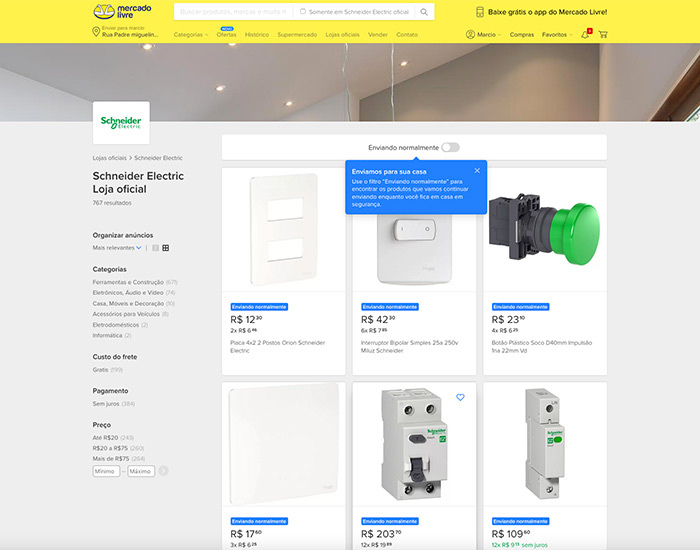 Schneider Electric avança no e-commerce em parceria com Mercado Livre