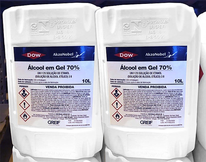 AkzoNobel e Dow fazem parceria para a produção de álcool em gel para doações