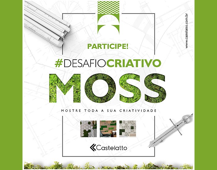 Castelatto lança desafio criativo com revestimento Moss