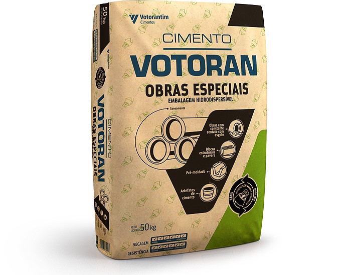 Votorantim Cimentos e Klabin lançam cimento com embalagem hidrodispersível