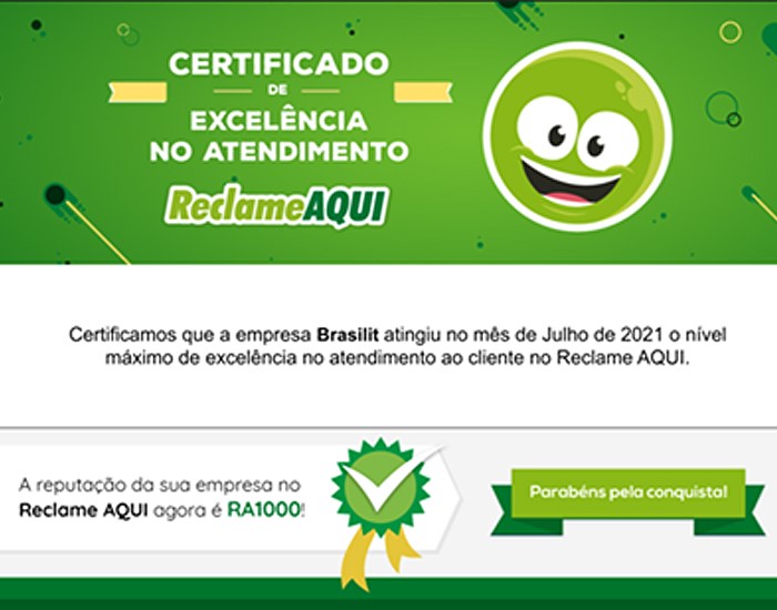 Quartzolit e Brasilit têm atendimento reconhecido e recebem selo Reclame Aqui