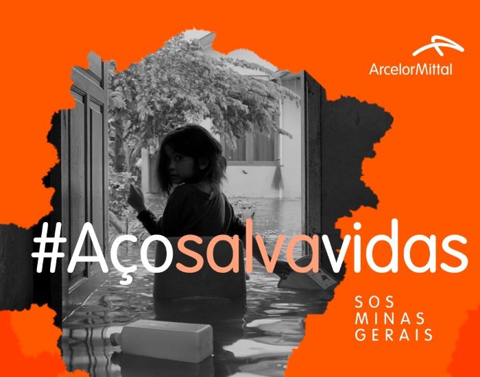 ArcelorMittal vai arrecadar doações para atingidos pelas chuvas em Minas Gerais