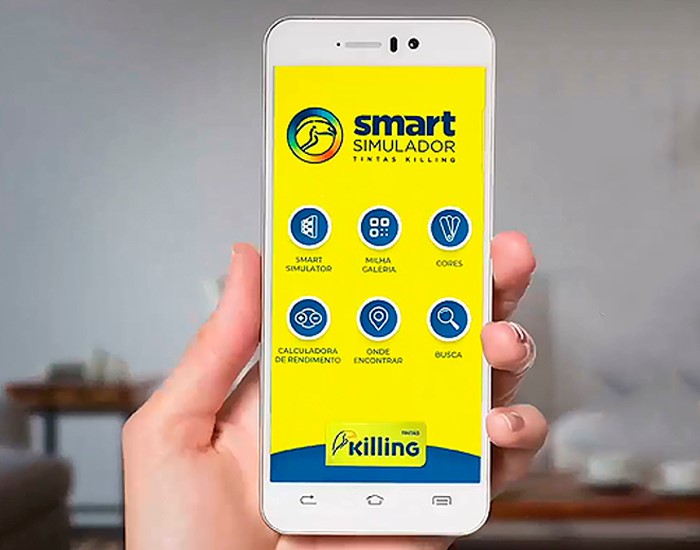 Tintas Killing apresenta App Smart Simulador de Ambientes