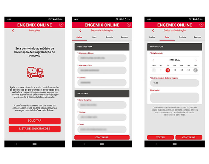 Engemix lança aplicativo de agendamento para entrega de concreto