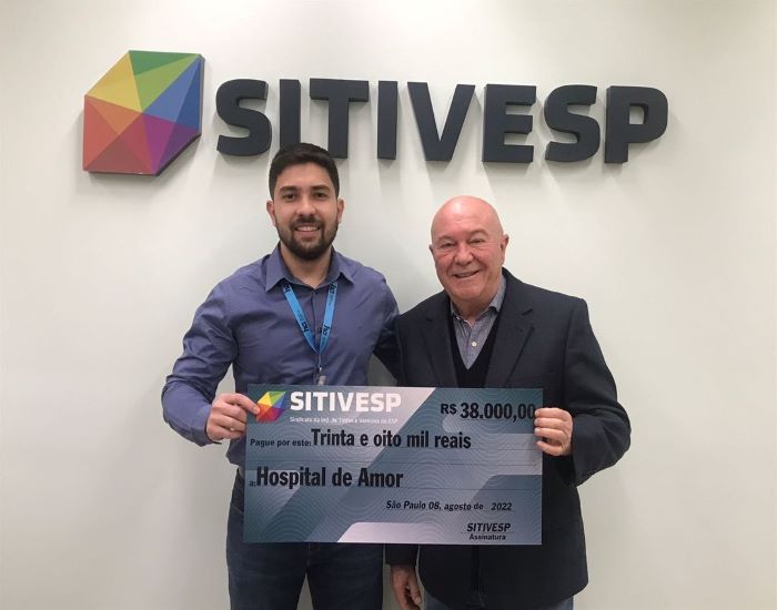 Sitivesp realiza doação ao Hospital de Amor, instituição modelar de Barretos (SP)