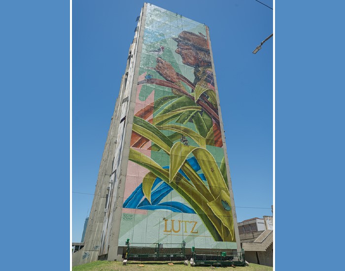Mural Lutz, legado da Virada Sustentável 2022, tem apoio da Tintas Renner