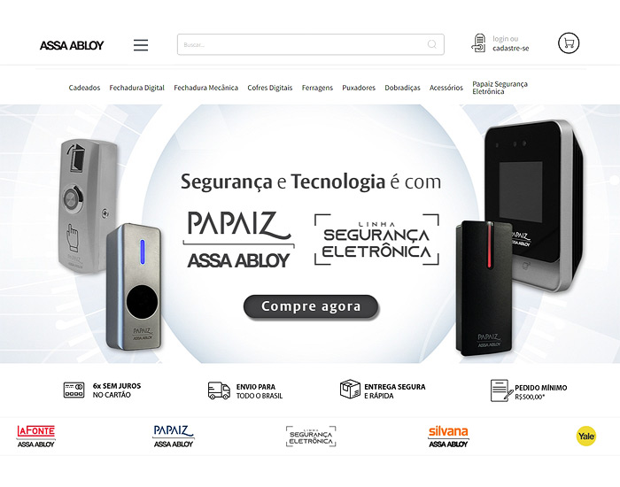 Grupo Assa Abloy inaugura e-commerce para atender a pessoas jurídicas