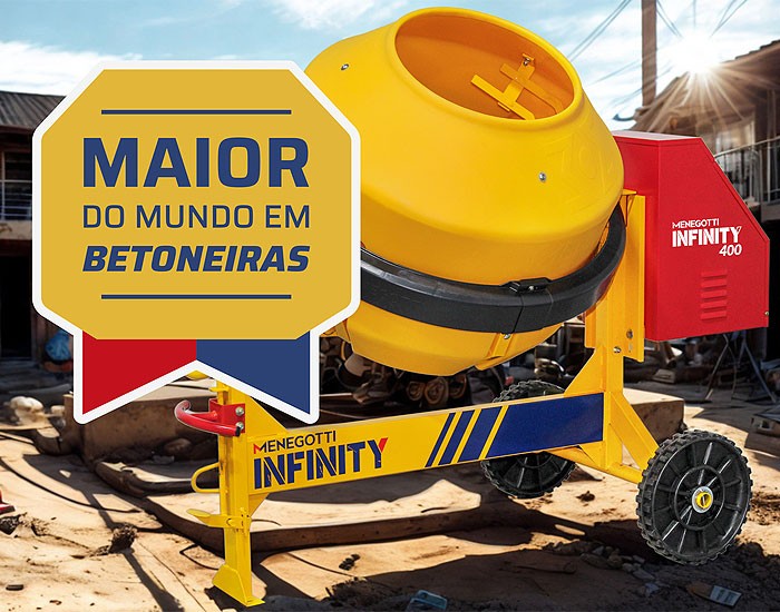 Produtos da Menegotti ganham selo de maior fabricante de betoneiras 