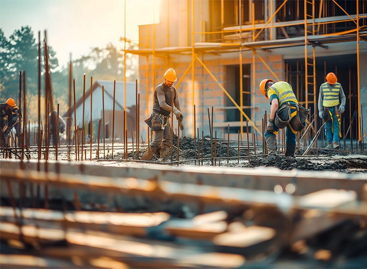 Mais empregos na construção