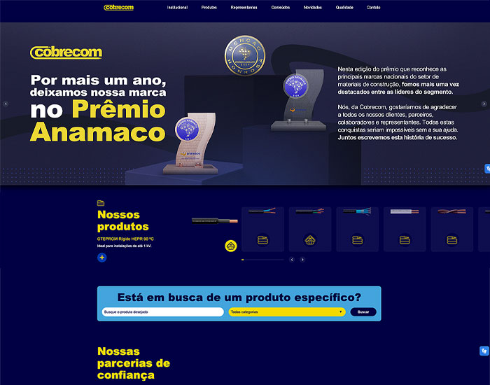 Cobrecom apresenta novo site, mais moderno e intuitivo, e renova experiência digital