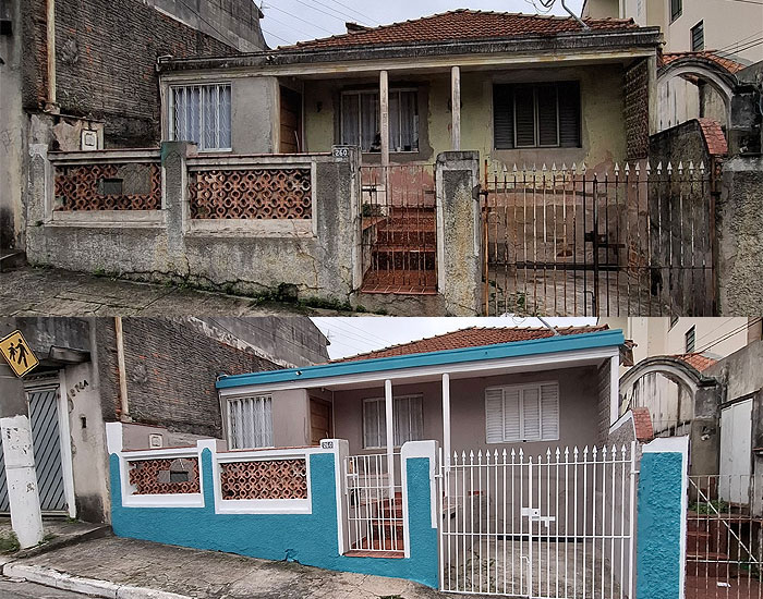 Telhanorte apoia projeto de transformação em fachadas de casas em SP