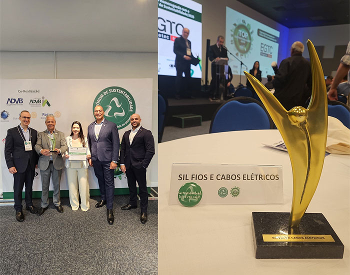 Sil Fios e Cabos Elétricos recebe prêmio que reconhece suas práticas sustentáveis 