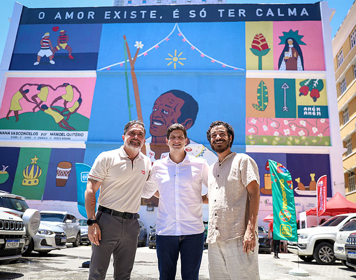 Tintas Iquine apoia a criação de mural em homenagem a Naná Vasconcelos 