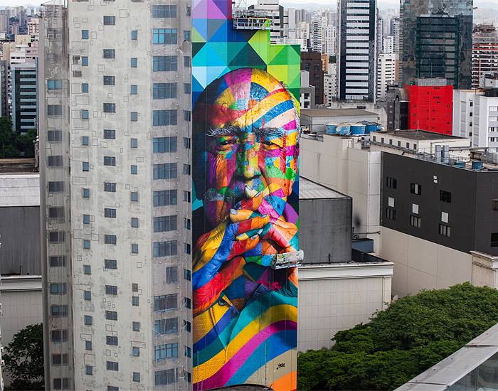 Coral apoia recuperação de mural de Oscar Niemeyer feito por Eduardo Kobra 