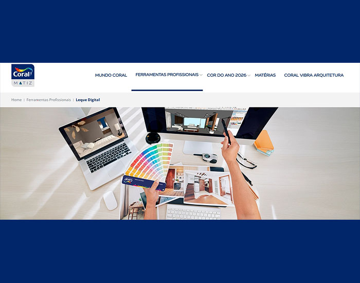 Coral apresenta leque digital de cores para programas de arquitetura e design 