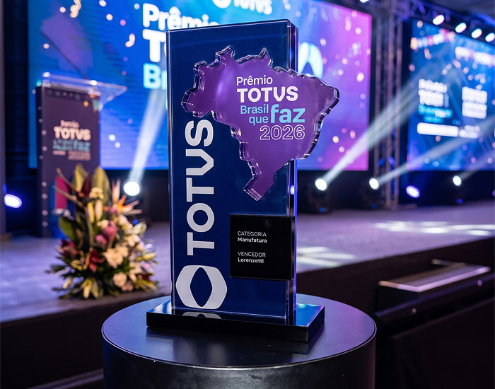 Lorenzetti conquista o Prêmio TOTVS Brasil que Faz 2026 na categoria Manufatura 